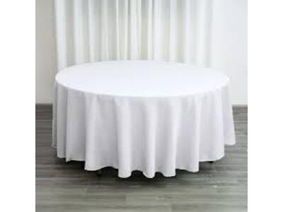 White Table Cloths 60 Inch Round Table