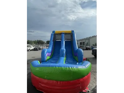 18' Rock Climbing & Double Lane Obstacle Course Dry #334D in Winter Park