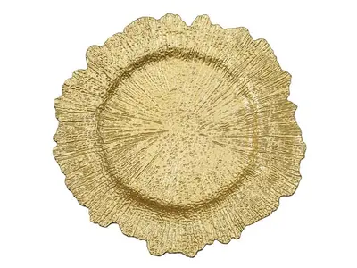 Gold Reef Acrylic Plastic Charger Plate