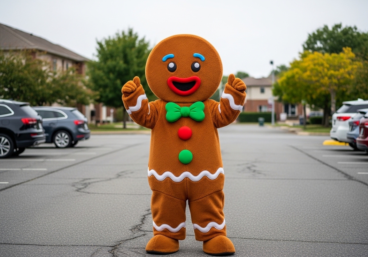 Gingerbread Man Mascot
