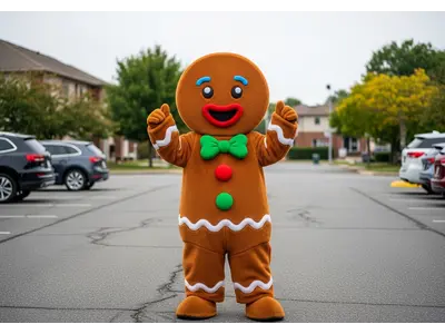 Gingerbread Man Mascot
