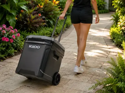 Igloo Rolling Cooler - Black - Square - 60 Qt in Frenchman's Creek