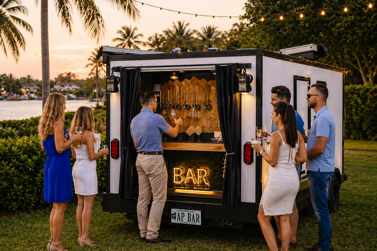 "The Pour House" Glamping 4 Tap Mobile Bar Experience in Port Saint Lucie
