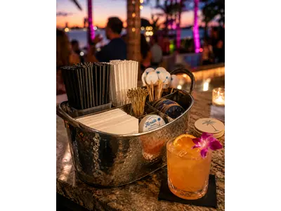 Bar Caddy - Stainless - Hammered in Ocean Ridge