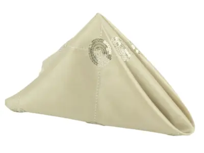 Sequins Taffeta Napkin 20"x20" - Champagne