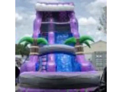 22' Purple Tsunami Waterslide #216P in winter garden