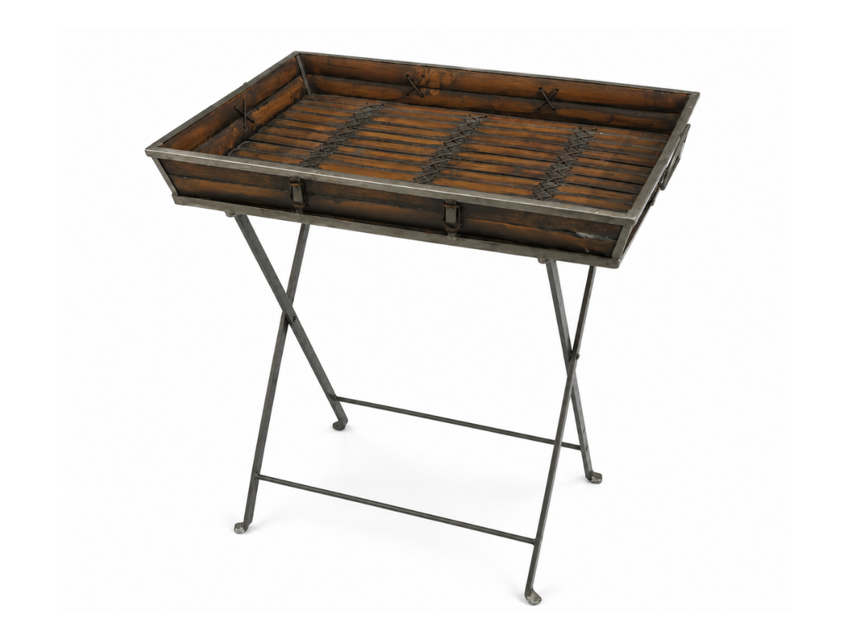 Butler's Tray Table - Folding - Antique Bamboo in Old Palm Golf Club