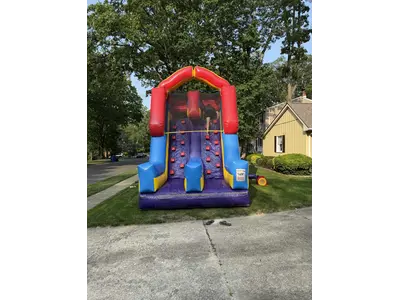 Giant Rock Climb Dual Lane Dry Slide in Sewell