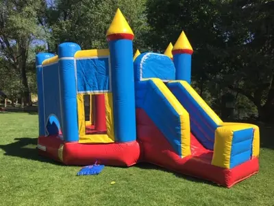 Pre-School Castle w/ Slide in New Castle