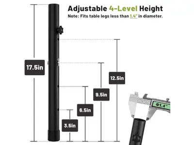 Table Leg Riser Extensions - Black - 4 Pack in Pompano Beach