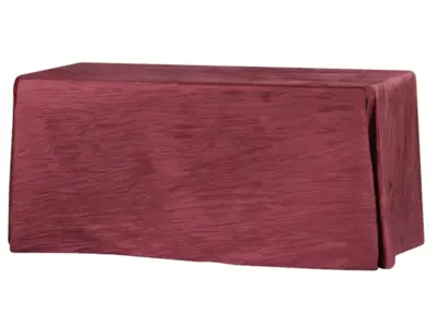 Accordion Crinkle Taffeta 90"x156" Rectangular Tablecloth - Burgundy