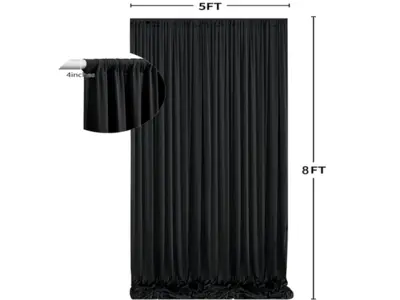 8ft Black Drape in Taylor