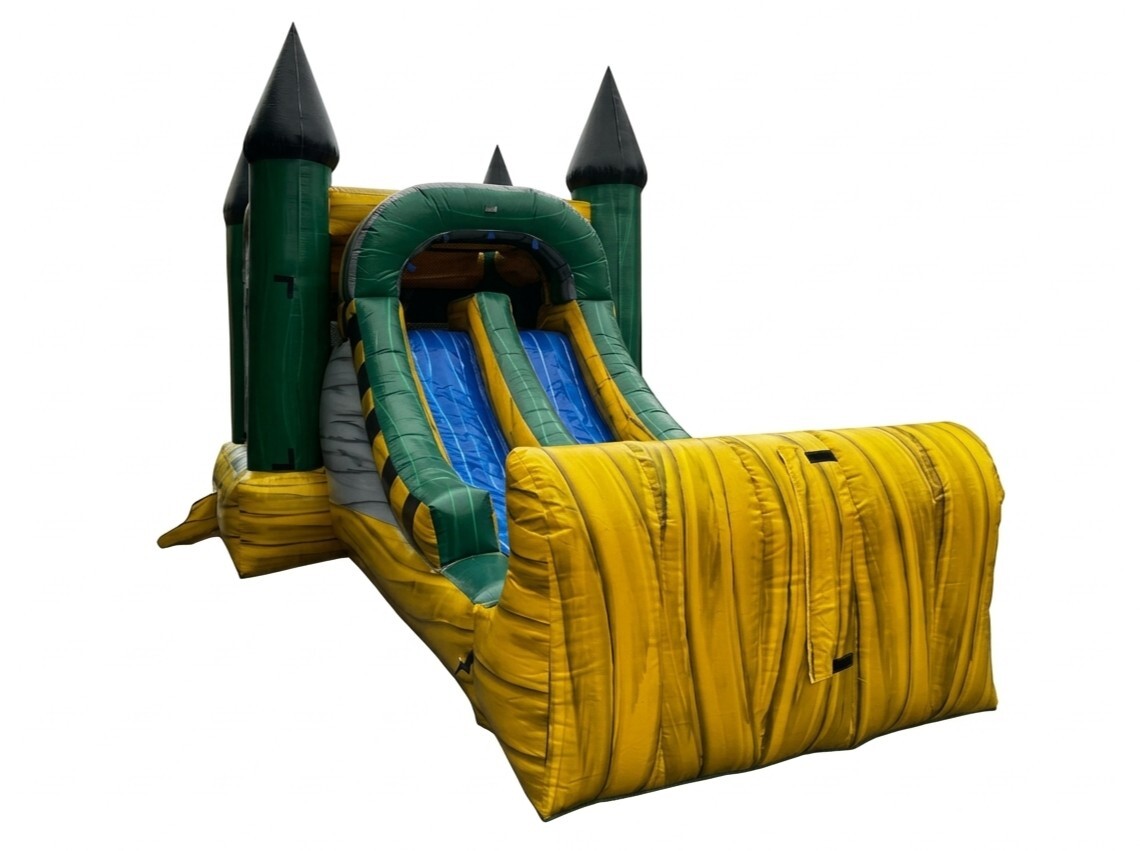 13’x27’ Marble Yellow Bounce House with Double Water slides in Riverside