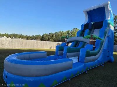 Blue Wave Water Slides 19ft H x 30ft L in Ocean Isle Beach