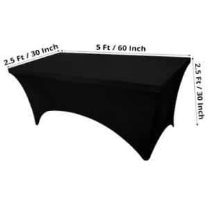 Tablecloth - Black OR White Stretch - 6 Foot in Lake Worth