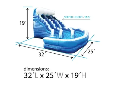 Blue Wave Dual Lane Curved Slide