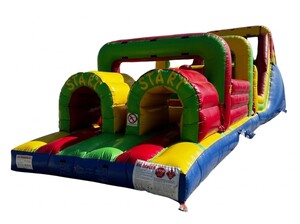 13'x52' Obstacle Course Multicolor Bounce House 