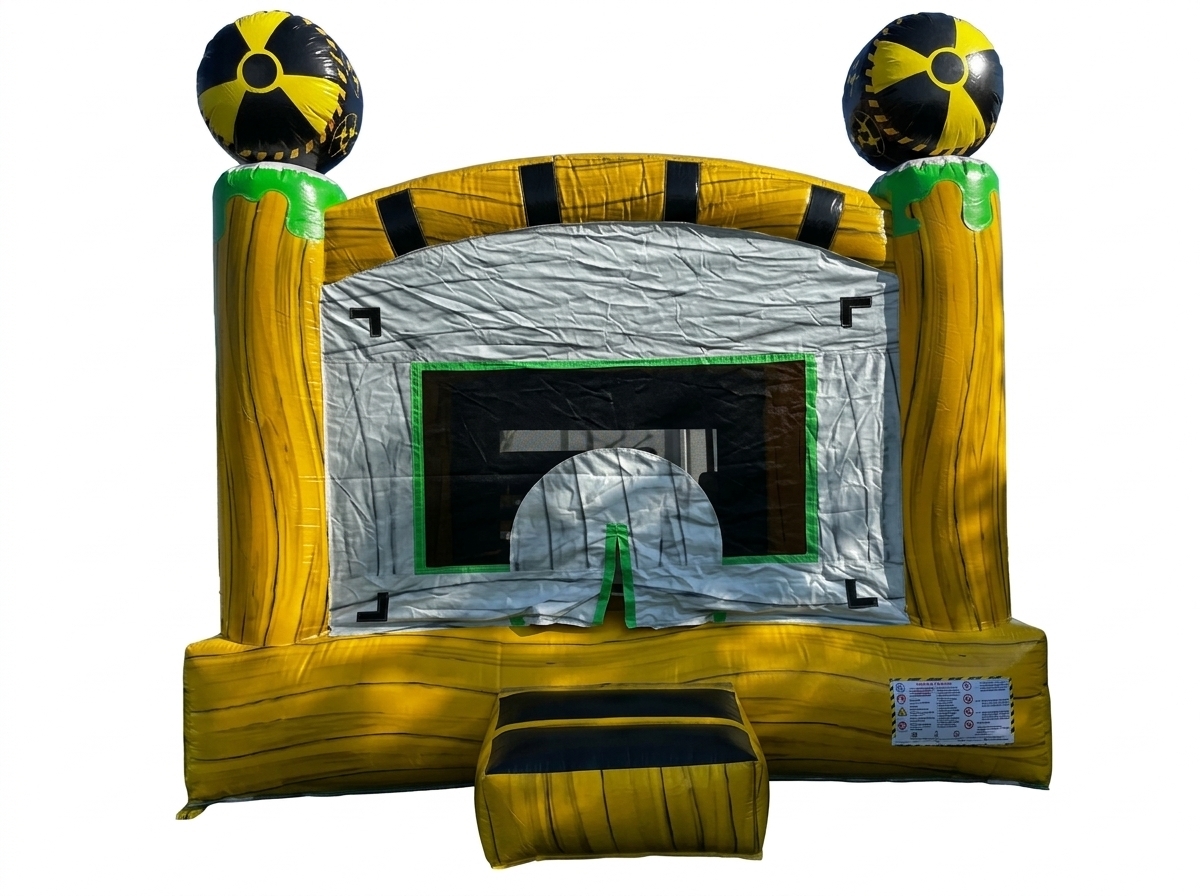 13’x13’ Toxic Marble yellow Bounce House in Riverside
