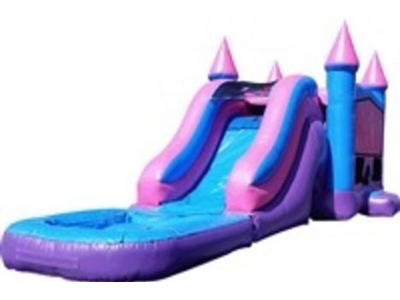 5 in 1 Modular Mega Pink Castle Combo .