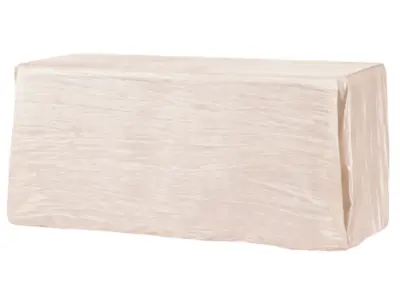 Accordion Crinkle Taffeta 90"x156" Rectangular Tablecloth - Blush/Rose Gold