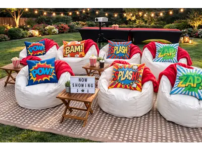 White Bean Bag Chair in Greenville