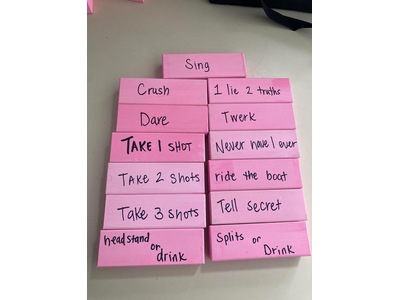 Girl talk jenga 