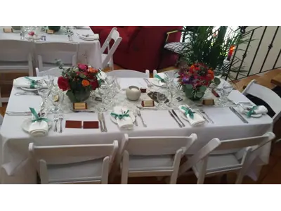 White Resin Wedding Chairs in dr phillips