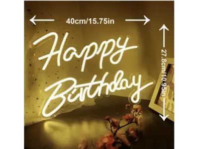 Happy Birthday Neon Sign
