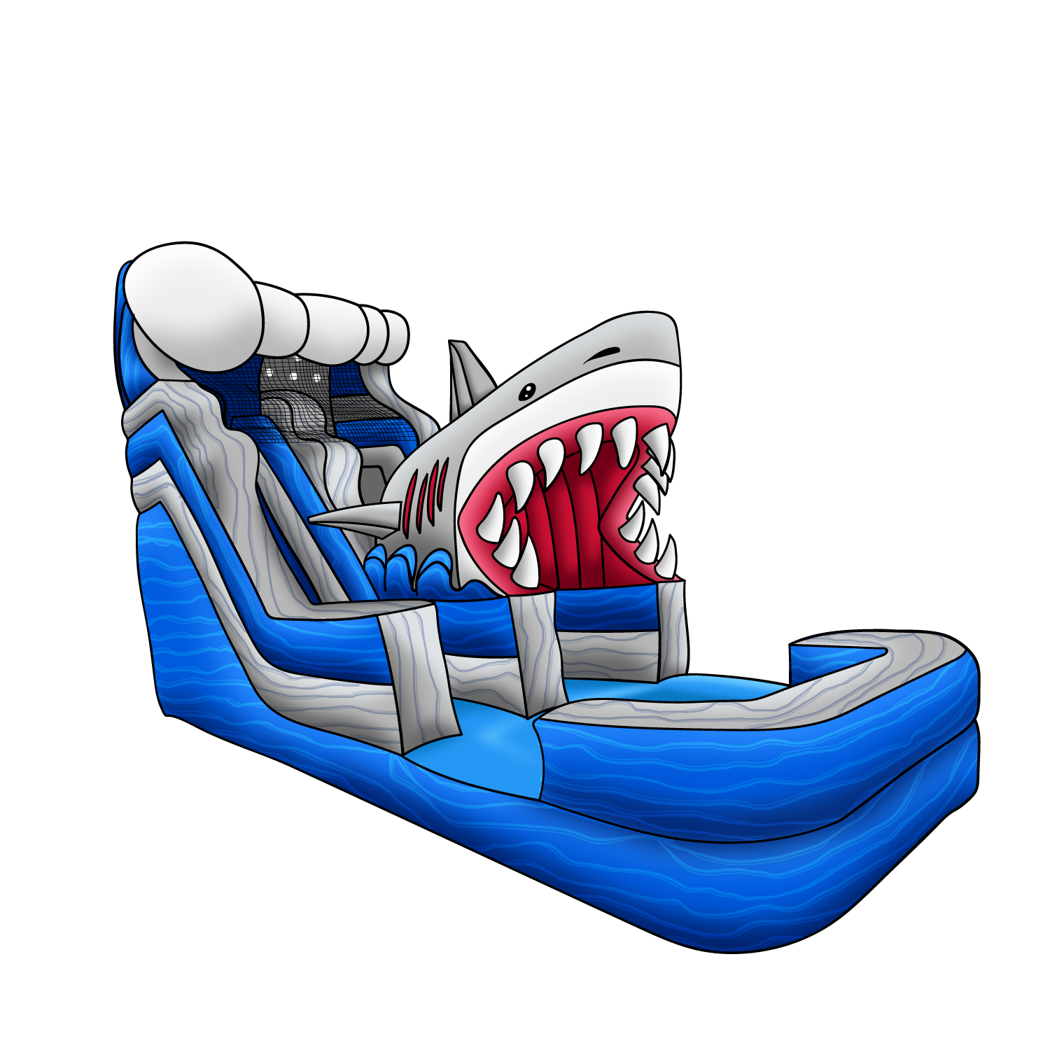 20ft Shark water slide